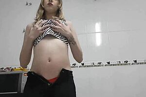 Brazilian Girl Farts Stinky With Belly Pain in Cum Tribute!