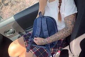 A taxi driver seduces a girl on her way home.