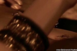 She dances gracefully, showing off her nude body.