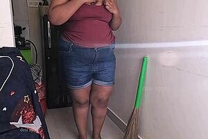 my friend's wife gets horny during sex call while cleaning house