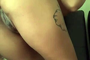 wet pussy making a mess on the sofa