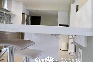 Multiple Creampies Dripping from Brunette's Pink Pussy