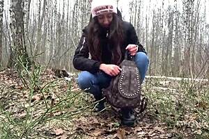 Outdoor teen pee adventure almost goes wrong
