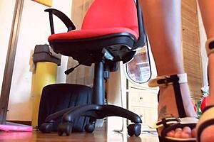 Gorgeous Feet And Beautiful Heels Adorn This Italian Babe In Lingerie