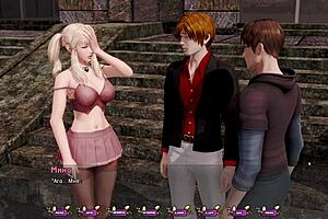 complete gameplay - pale carnations part 8, asian slut slave with big tits gets bound and horny