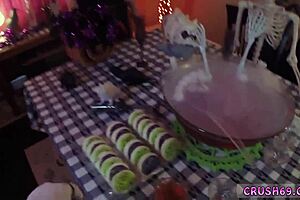 i'm trying my first chinese dildo and swallowing with teen masturbation