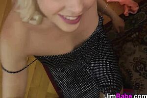 amateur babe gets pov handjob and fuck