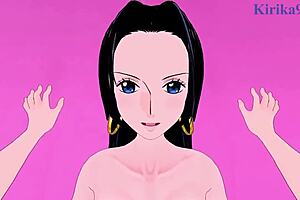 nico robin and boa hancock share intense sex with luffy