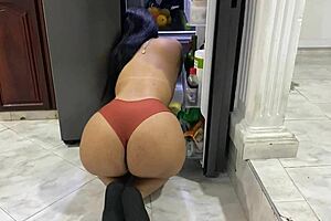 I’m sneaking around the market naked, almost caught by my stepmom—HIDDEN CAM madness!