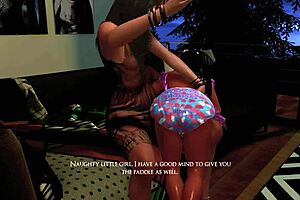 Submissive teen spanked hard and paddled until crying in diaper fetish scene