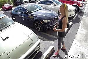 Real-life reality show with a beautiful girl who shows her ass and pussy.