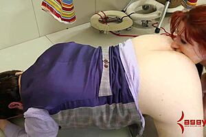 Bondage slut spitroast with rough anal and rimjob