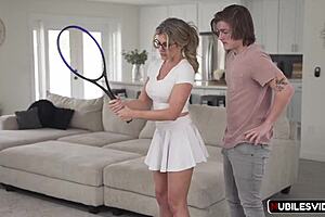 Milf Cory Chase Teaches Stepson Riding Deepthroat Blowjob Cumshot Game