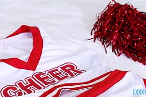 aubree valentine blows sam shock as cheerleader