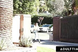 Rebellious teen 18+ tricks sexy babysitter Scarlett Alexis into rough assfucking.