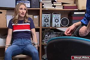 blonde thief seduces officer for freedom in wild encounter