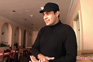 Crazy newcomer explodes in wild first porn scene with Dhones Portella!