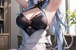 3D Animated AI Butler Surprised by Cute Teen in Outfit with Creampie ASMR