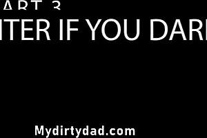 Step-daughter in a mask seduces and fucks her father in law.
