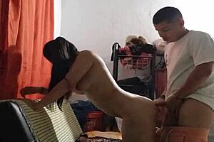 quick doggy style fuck with my wifes sister while she is in the kitchen