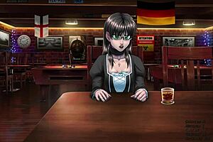 Cross dressing witch makes a deal in this animated porn