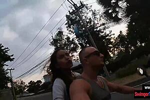 Watch this amateur thai teen girlfriend suck his balls after workout?