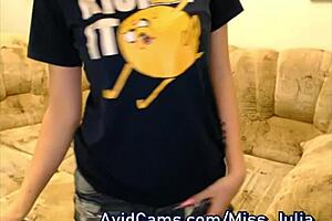 Miss Julia, cute Latvian teen 18+ from Avidcams com, strips on webcam instead of Fortnite.