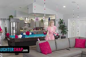 Daughterswap - Adorable Girls Macy Meadows & Krissy Knight Swap Studs and Squirt on Their Cocks