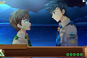Friends camp animated porn: Natsumi and Keitaro’s hot encounter on the pier with Russian dubbing