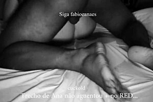 Big black cock penetrates hotwife's tight pussy in front