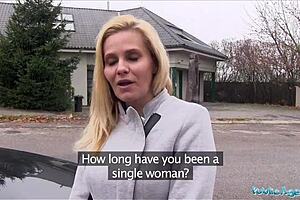 Desperate milf Black Canary fucks hard for a job in public!