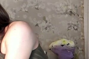 i watch my horny neighbor use dildo on her ass in quarantine