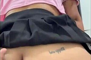 Universitaria Seduces Classmate With Deep Doggy Action During Casual Chat