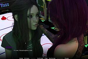 redhead whore masturbates pussy in naked group game!