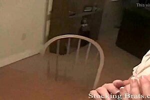 watch me slide on my stockings slowly, teasing with my feet