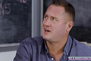 student amber angel and her teacher danny mountain are getting down with a steamy fuck in the classroom after hours.