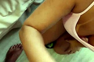 Hot hotel room action with a married woman and a submissive bottom