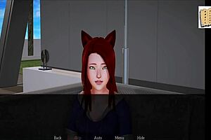 My new family 90: A cartoon-style erotic game with redheads and MILFS.