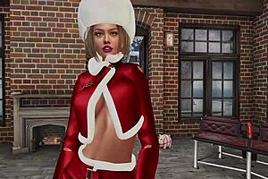 Young Santa's Wife FUCKS Elves in Christmas Threesome