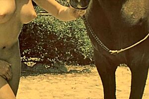 Vintage Taboo Pussy Pounded in Outdoor Doggystyle Action