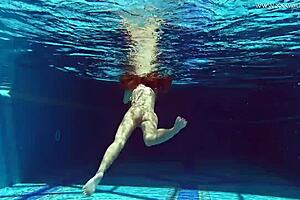 Young Petite Tiffany Tatum Fingering Hairy Pussy Poolside 😘