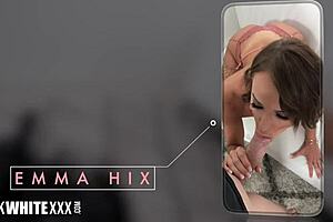 emma hix gets deepthroat and doggystyle double creampie