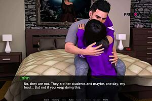 The last sexual experience in the porn game Dusklight Manor