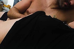 Hard orgasm from nipple play and masturbation