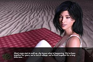 In this freeloading stepfamily episode, the brunette with big tits and ass gets naughty in 3D.