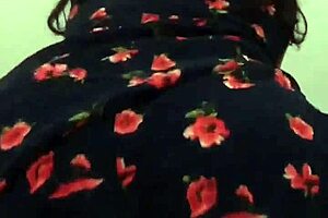 Neighbor In Floral Dress Gets Intense Massage
