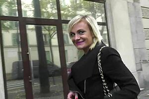 is this classy cougar ready for a blonde threesome orgy in the car with three cocks?