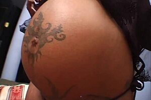 Big nipples and deepthroat action in a barefoot and pregnant themed scene