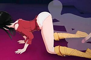 He Works On Yor Forger's Pussy Until Her Climax