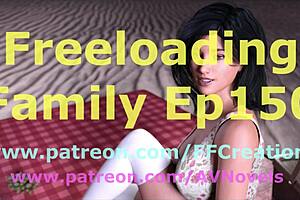 In this freeloading stepfamily episode, the brunette with big tits and ass gets naughty in 3D.